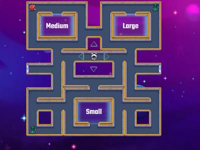 Maze chase Size of problem quiz