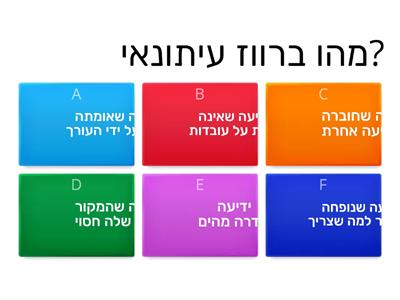 תקשורת - סיכום יחידת תקשורת ודמוקרטיה