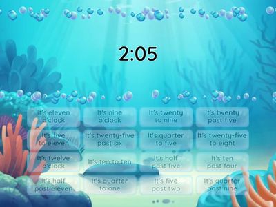 Telling the time - find the match