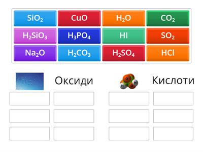 Неорганічні речовини (Оксиди, кислоти)