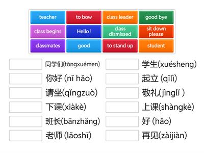 Chinese 1 - Class Routine