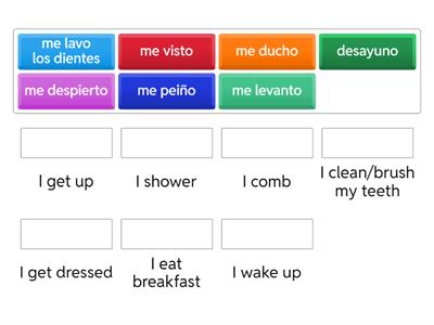 Daily routine in Spanish