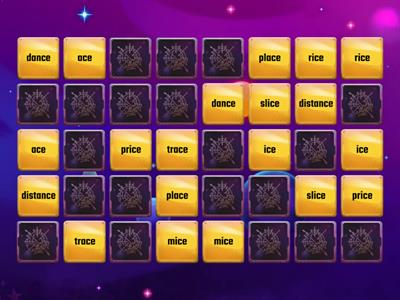 SPIRE Level 5 Lesson 1 soft c matching game