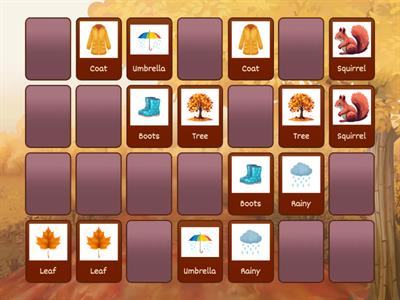 Autumn/Fall ESL Memory Game