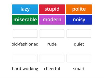 PET - Unit 8 Character adj. (WB extra vocab) 