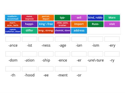 Suffixes (nouns)