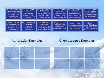 Alliteration and Onomatopoeia Sort