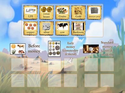 Money through ages-Sorting game
