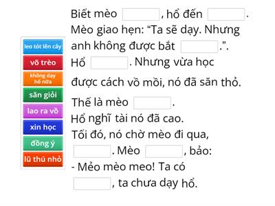 Tập đọc: "Mèo dạy hổ"