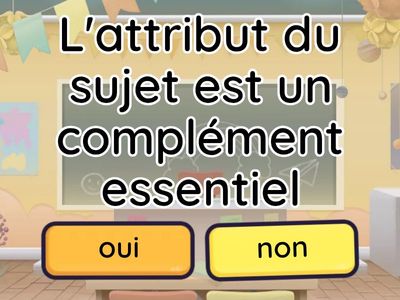  l'attribut du sujet 