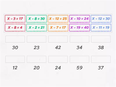 One Step Algebra Equation - subtraction