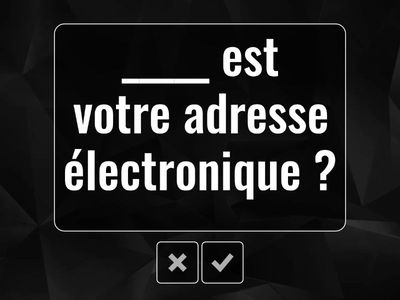 quel ou quelle 5, complète et réponds les questions (série 264)