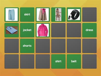 Matching (Memory) - Clothing