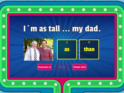  (not) as ... as; less ... (than)