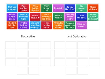 Sort the Declarative Sentence!