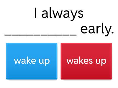 Simple present affirmative form