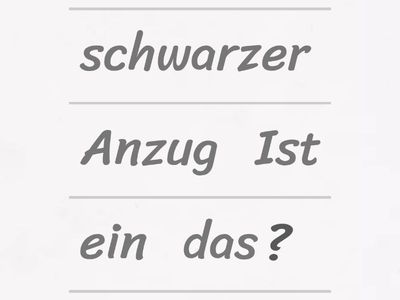 Adjektivdeklination Nominativ!