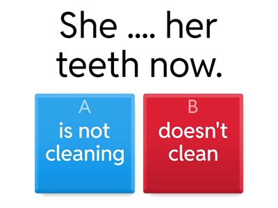 Present Continuous Negative