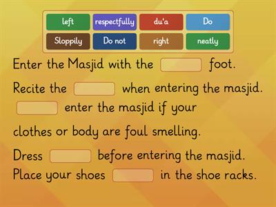 Sunnah etiquettes of the masjid