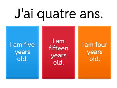 Quel âge as-tu?