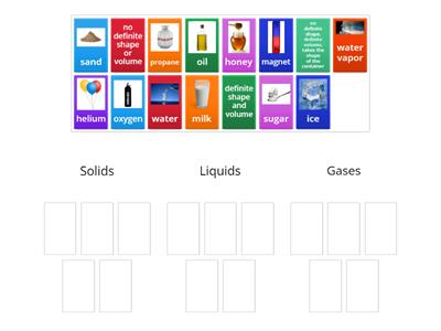 Sorting: Classifying States of Matter