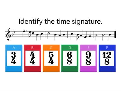 Time signatures 19:  3/4  4/4  5/4  6/8  9/8  12/8