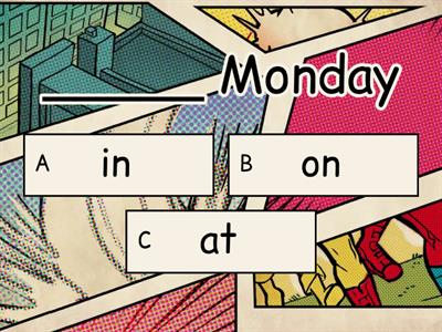  Prepositions - in on at