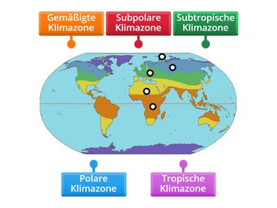 Klimazonen auf der Erde- Wo liegen sie?