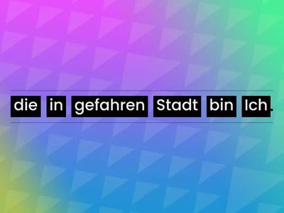 Yr9 Perfect Tense - Unjumble sentences