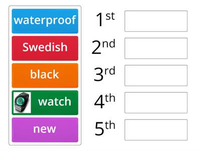 Adjectives Order 3