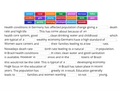 How Health & Education influence population change in Germany and Brazil