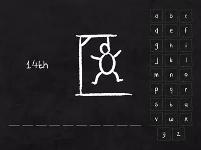 Eng​ P.3​-Ordinal​ numberลำดับ11-20Hangman