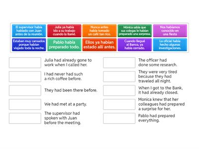  Match up - Pasado perfecto