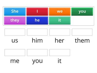 English File Beginner 7B Object Pronouns