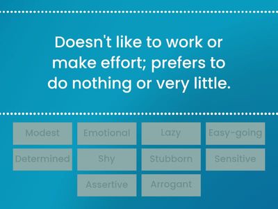 Intermediate personality adjectives