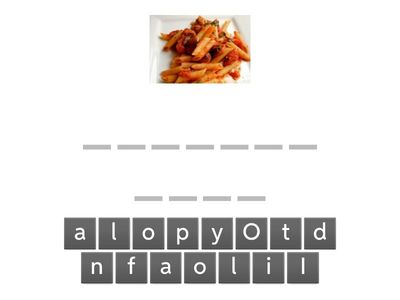 Internation food  - Pre entry Literacy spelling