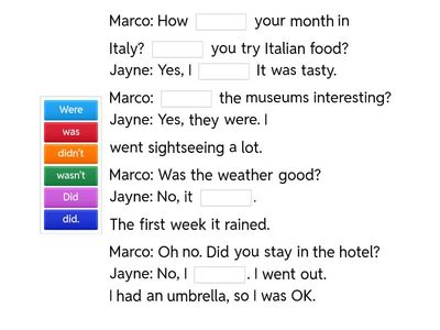 Go getter 3 Unit 3 Revision Grammar