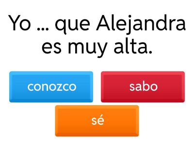  Saber vs Conocer # 2