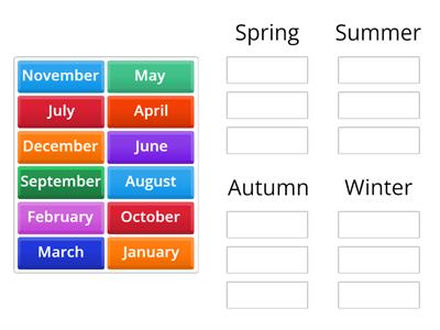 B3 Starter Vocabulary (Seasons)