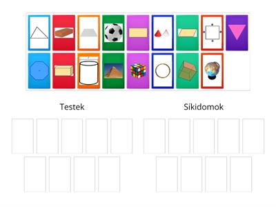 Testek / Síkidomok válogatás 3. o.