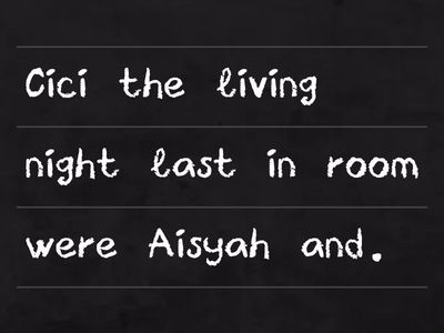 Let's arrange the words!