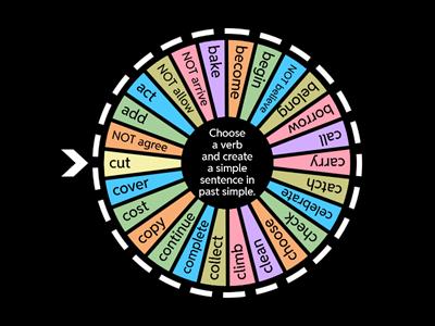 A2 Verbs A-B-C for past simple sentence building