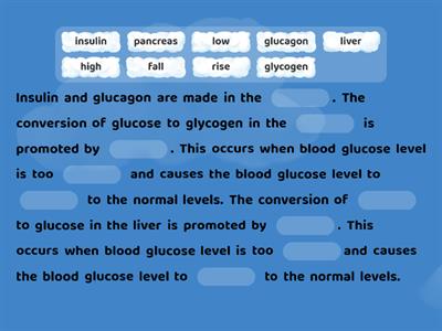 Blood glucose regulation