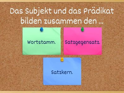 Satzglied - Quiz