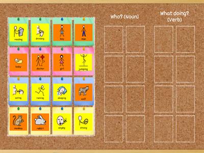 Colourful semantics Verbs and Nouns