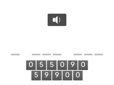 Type digits: millions with zeroes