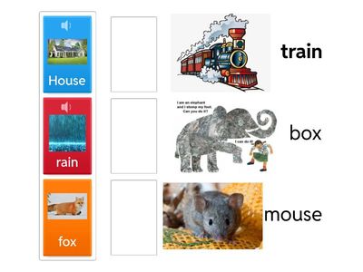 Sam I am vocab- Match the rhyming words