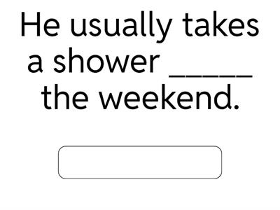 A2/B1 SPIN grammar prepositions 