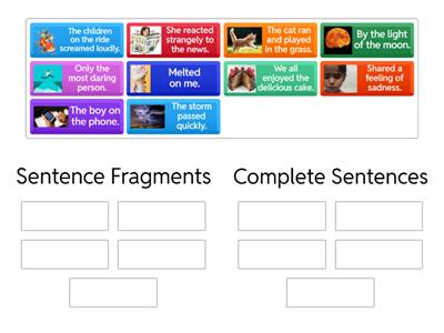  Fragments vs.  Complete Sentences
