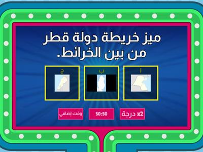 علم وخريطة دولة قطر